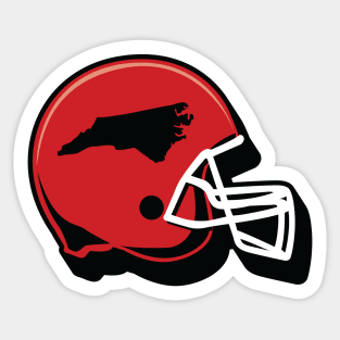 North Carolina State Outline Football Helmet Sticker